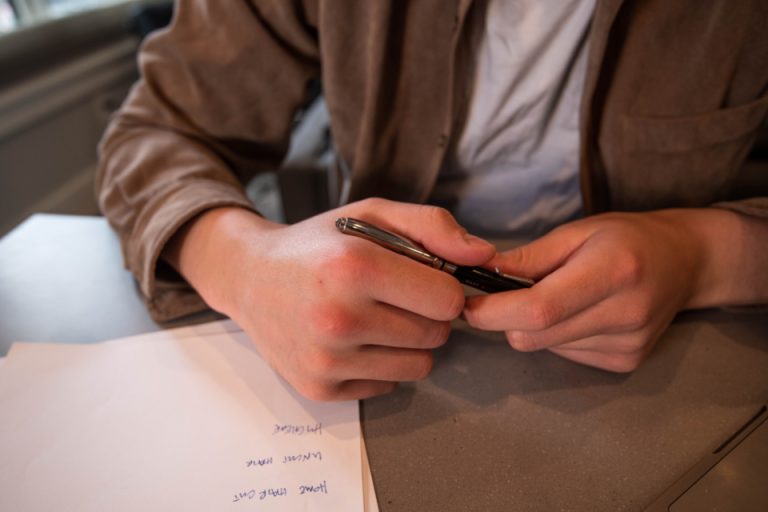 A blank paper form on a desk